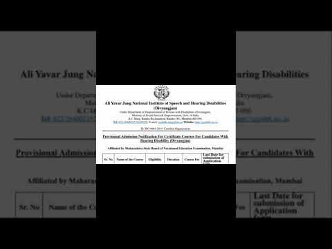 Hearing Disability Adults Free Computer Courses Admission Start:2022-23