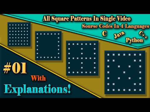Square Pattern In C Programming  [2023] | Source Code In C, C++, JAVA and PYTHON | Build AlgoLogics