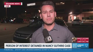 Person detained at traffic stop in Nancy Guthrie investigation | BREAKING NEWS