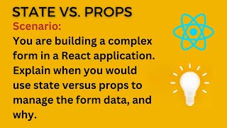 React scenario based interview question | state vs props react #ReactInterview