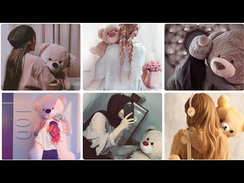 girl dpz with teddy bear🧸|| cute teddy bear dpz