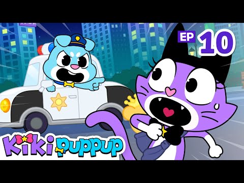 [NEW] Thief Kiki vs Police Puppo 🚔ㅣEP10ㅣPolice Song | Kikipuppup Nursery Rhymes