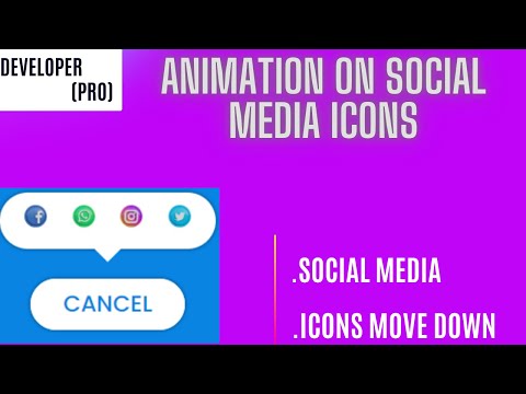 animated share button with media icons with free source code