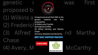 molecular basis of inheritance| neet daily practice questions