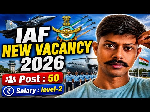 IAF New Vacancy 2026 | Indian Air Force Recruitment Out!#fastjob #biharjob #centraljob #sscjob #bih