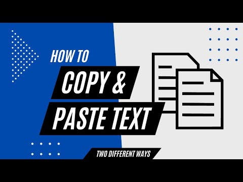 How to Copy and Paste Text Using Keyboard Shortcuts or Your Mouse - TWO EASY WAYS!