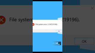 file system error solution #edit #shortvideo #shorts #technology #windows10
