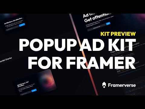 Professional Popup Advert Kit for Framer - Preview