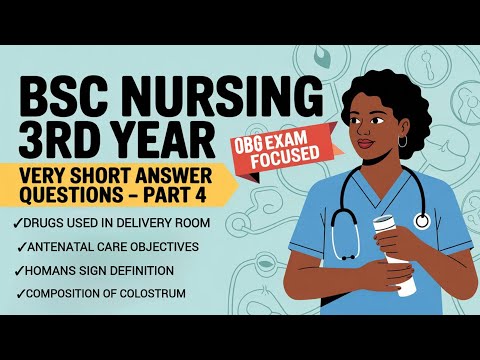 BSc Nursing 3rd Year | OBG VSAQs Part-4 | Exam-Focused | Telugu Explanation