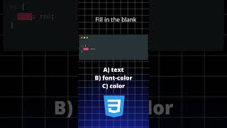 Which CSS rule gives text color? #CSSBasics #WebDesignTips #FrontendQuiz  #devforall