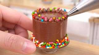 Satisfying Miniature Chocolate Cake Decorating | Best Of Tiny Cake Recipe