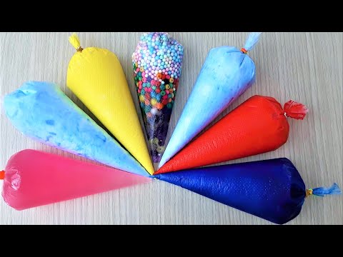 Making slime with big piping bags SATISFYING SLIME