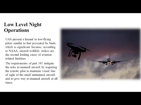 Low Flying Aircraft Part 107 Drone Pilot Training: Night Operations