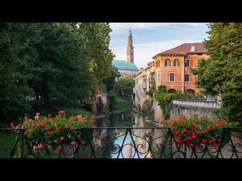 Vicenza Italy 🇮🇹 Venetien, Park, City, River, Walking Tour | 4K