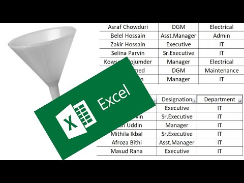 MS Excel Filter | Advanced Filtering in Excel  and  Data Sorting Bangla