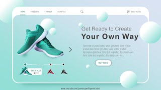 35.Design Website Landing Page Using PowerPoint 🔥🔥| WebPage Design in 10 mins | Without HTML & CSS