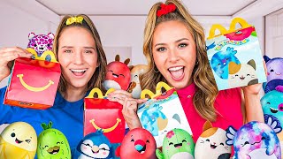 ORDERING MCDONALDS HAPPY MEALS UNTIL WE COLLECT ALL THE SQUISHMALLOW TOYS 😱🍔 #mcdonalds #toys #trend