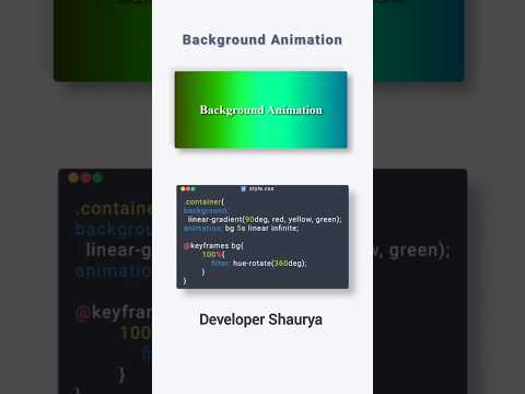 Change Background color  animation in css #coding #webdevelopment #html #css #background