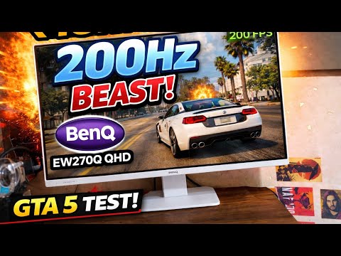 BenQ EW270Q QHD 200Hz Gaming Monitor 😱 | 18K me Beast? GTA 5 Test + Honest Review 🔥