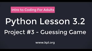 Python Lesson 3.2 - Project # 3