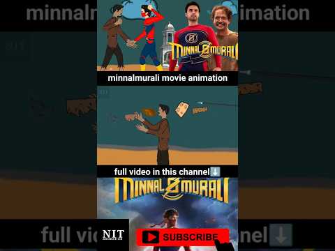 Minnal Murali Comes to Life in Animation!tovino Thomas malayalam movie animation! funny fight story!