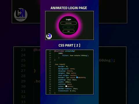 Animated login page #shorts #viral #trendingshorts  computer network