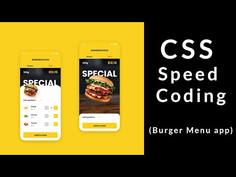CSS Speed Coding (Burger menu app)