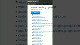 Find subdomain online |  #bughunting #website #pentesting # 👩🏻‍💻