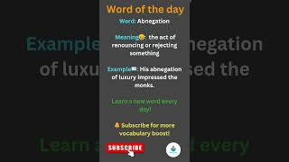 Word of the day...Stop scrolling and learn this word! ✋ Abnegation: When you say NO to something.