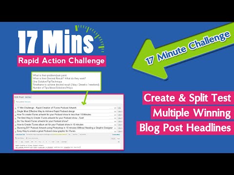 Split Test Multiple Headlines (Plus Headline Generator) [Rapid Action Challenge]
