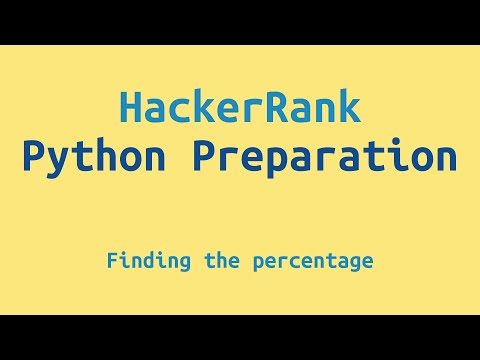 11. HackerRank Python Preparation - Finding the percentage - Challenge Solution