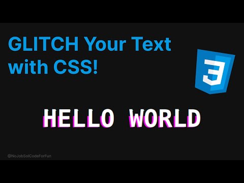 How to Create a Glitch Text Effect with HTML and CSS