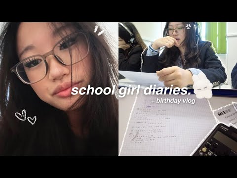 school girl diaries🎐 | birthday vlog, lessons, study with me etc