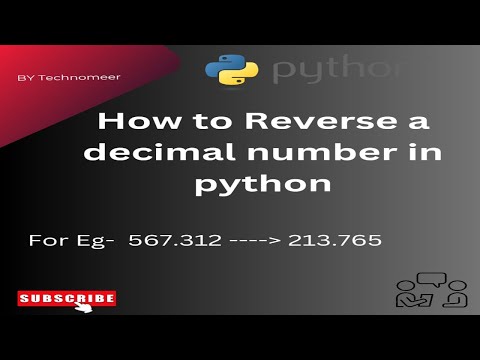 How to reverse a decimal number in python ||PYTHON||