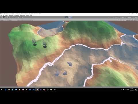 Terrain mesh generated in Unity