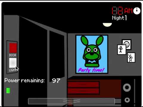 Night 1 at Five Nights at Cuddly's Rebooted (https://scratch.mit.edu/projects/647381523/)