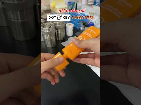 pH testing of DOT & KEY detan mango *sunscreen* #shorts #youtubeshorts #phtesting #teststrips