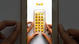 Satisfying Phone Cover with Yellow and Gold Acrylic Paint 💛💛#satisfying #mobileartistry #artoftheday