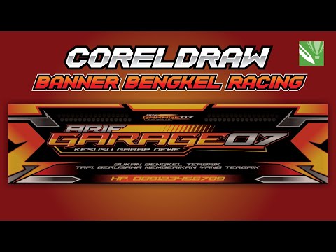 DESAIN BANNER BENGKEL RACING - CORELDRAW