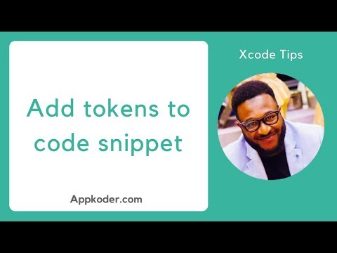 Add tokens to code snippet
