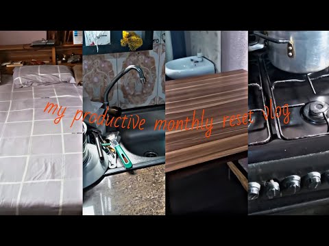 Productive monthly reset : deep cleaning, Arranging etc