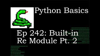 Python Basics Re Module Pt  2