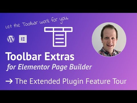 Toolbar Extras for Elementor Page Builder - Extended Feature Tour for WordPress Plugin