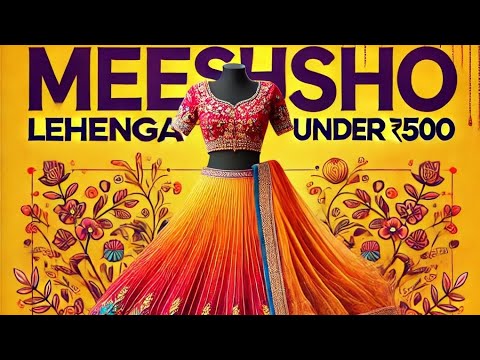 Budget-friendly elegance! ✨ Stunning Meesho lehenga under ₹500 – Style on a budget! ❤️ #MeeshoFinds"