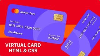 Credit Card UI Design in HTML & CSS | Virtual Card Design