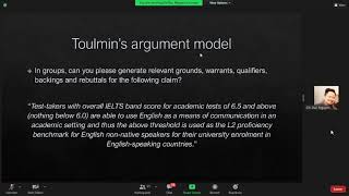 Test and evaluation_11/6 Morning _Argument based approach to test validation