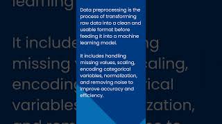 AI Q&A  27 : What is Data Preprocessing in AI? #ai #artificialintelligence #techiesplusacademy