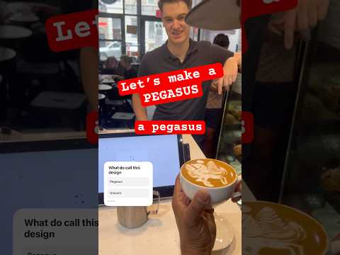 Let’s #frissonespresso show u how to make a #pegasus  #nyccoffeeshop #coffeeart #unicorn