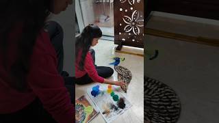 peacock rangoli | rangoli for festival | art bhagyashree rangoli | #rangoli #peacock