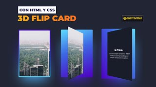 Tarjeta 3D con efecto flip y borde degradado animado con HTML y CSS